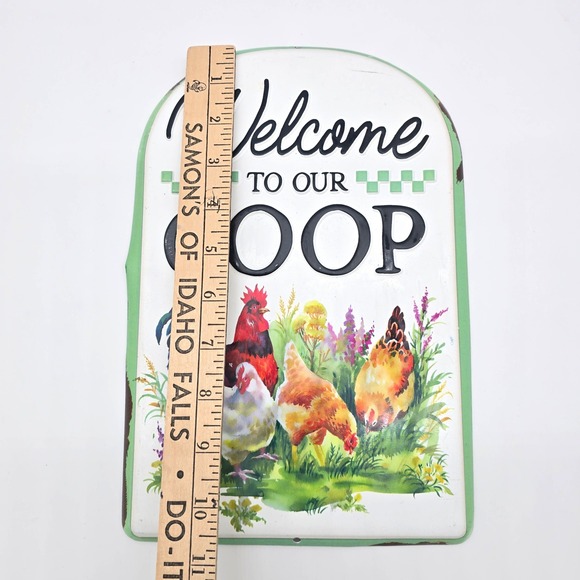 Open Road Brands Metal Sign Home Decor Green Welcome To Our Coop Chicken 11x7.5 - Picture 4 of 6